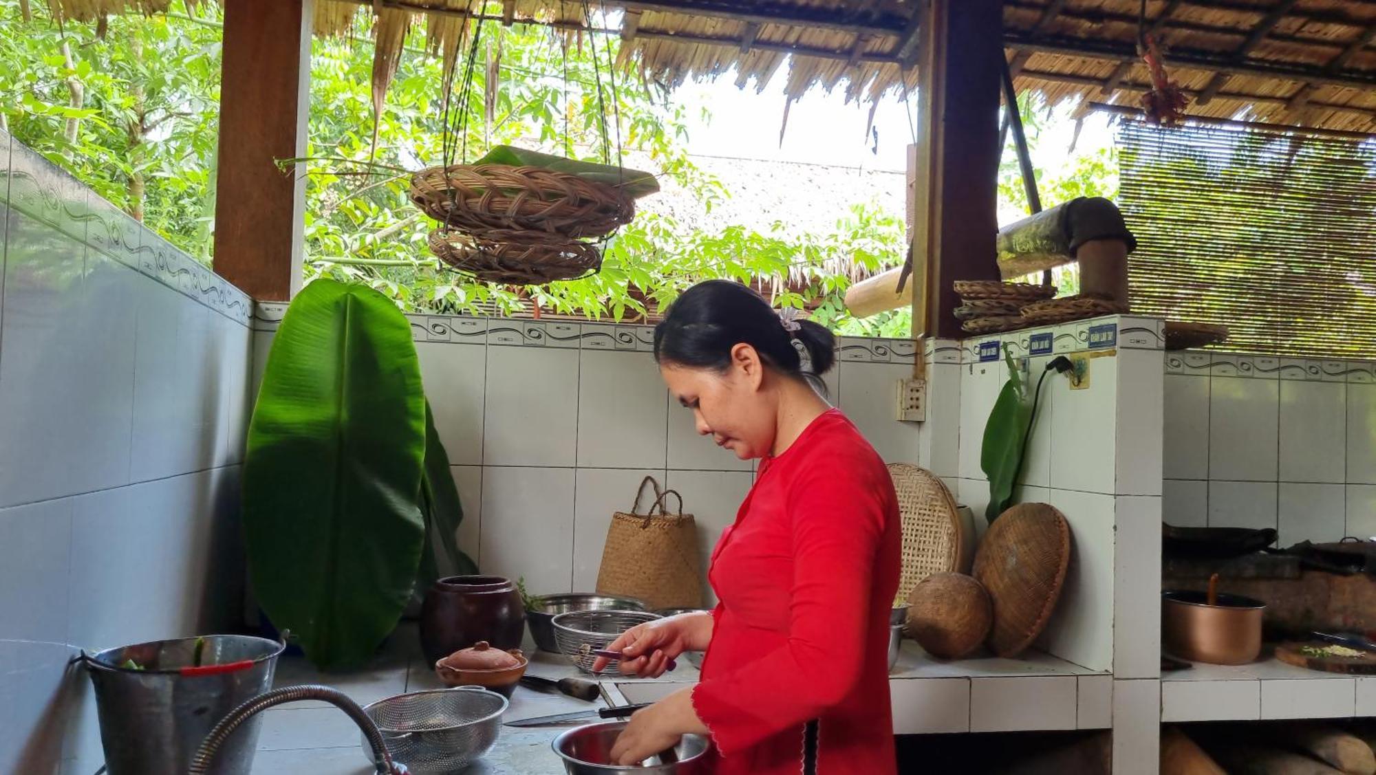 Ba Danh Homestay & Kitchen - Ben Tre Mekong Exterior foto